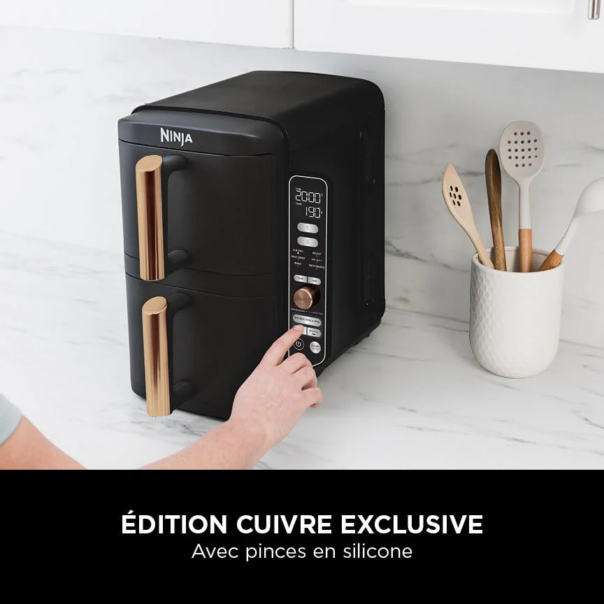 Ninja Foodi MAX Dual Zone Air Fryer, Friteuse sans huile, 2 tiroirs, 9,5 L, 6-en-1 (Air Fry, Max Crisp, rôtir, cuire, réchauffer, déshydrater), exclusivité Amazon, cuivre/noir, AF400EUCP - Image 26