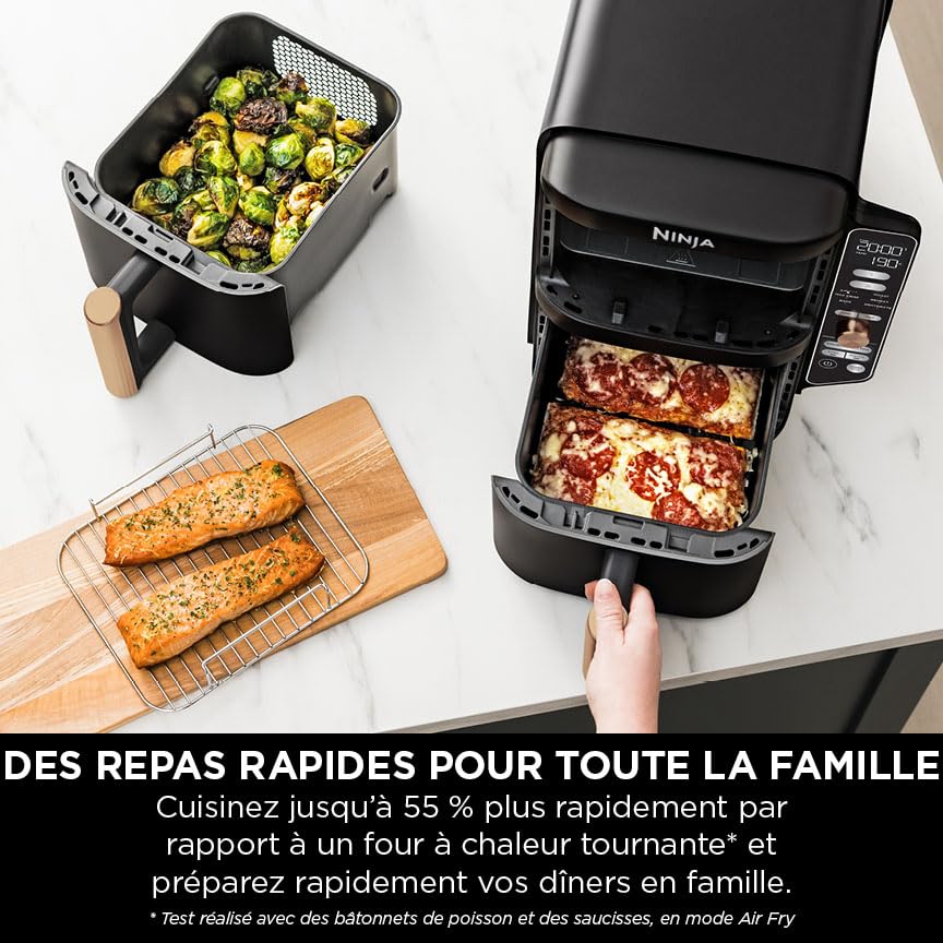 Ninja Foodi MAX Dual Zone Air Fryer, Friteuse sans huile, 2 tiroirs, 9,5 L, 6-en-1 (Air Fry, Max Crisp, rôtir, cuire, réchauffer, déshydrater), exclusivité Amazon, cuivre/noir, AF400EUCP - Image 34