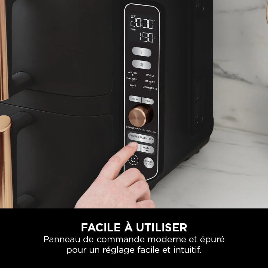 Ninja Foodi MAX Dual Zone Air Fryer, Friteuse sans huile, 2 tiroirs, 9,5 L, 6-en-1 (Air Fry, Max Crisp, rôtir, cuire, réchauffer, déshydrater), exclusivité Amazon, cuivre/noir, AF400EUCP - Image 35