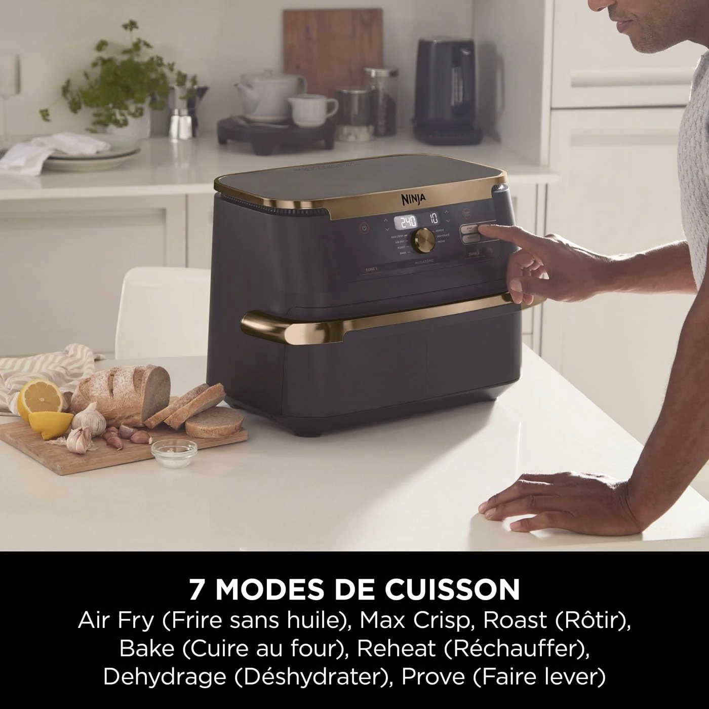 Ninja Foodi MAX Dual Zone Air Fryer, Friteuse sans huile, 2 tiroirs, 9,5 L, 6-en-1 (Air Fry, Max Crisp, rôtir, cuire, réchauffer, déshydrater), exclusivité Amazon, cuivre/noir, AF400EUCP - Image 39