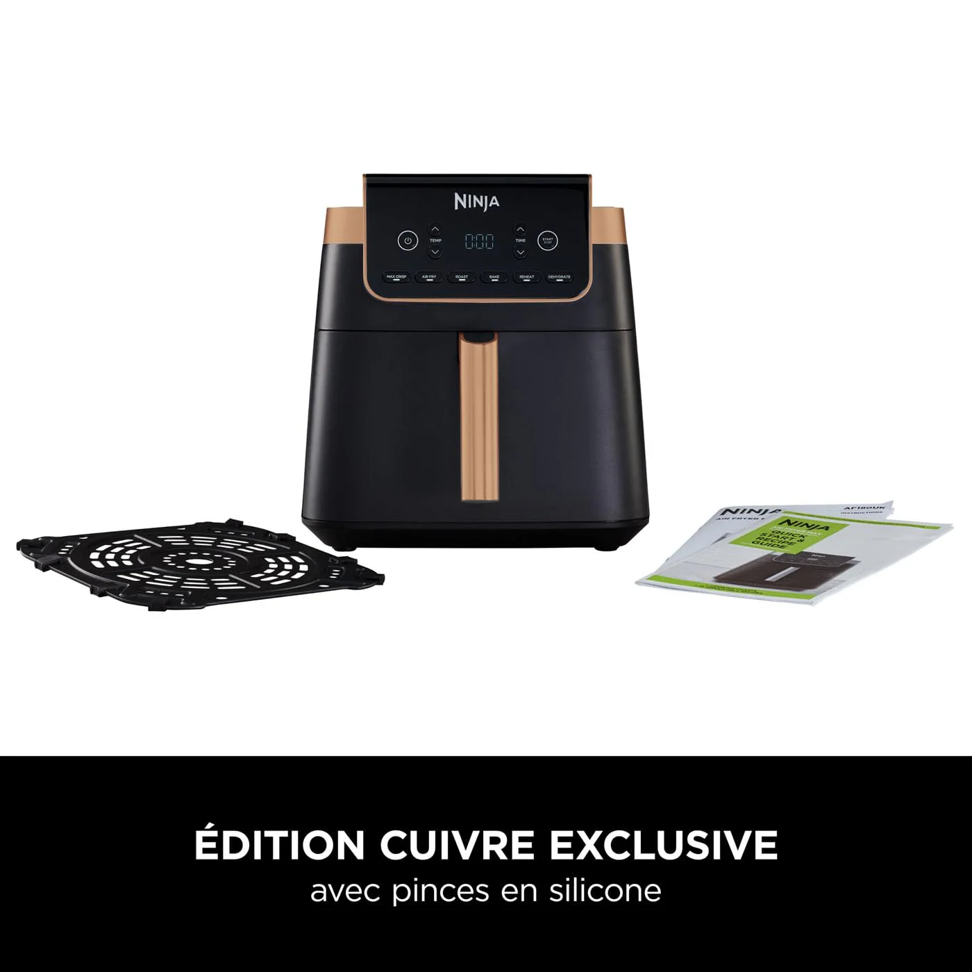 Ninja Foodi MAX Dual Zone Air Fryer, Friteuse sans huile, 2 tiroirs, 9,5 L, 6-en-1 (Air Fry, Max Crisp, rôtir, cuire, réchauffer, déshydrater), exclusivité Amazon, cuivre/noir, AF400EUCP - Image 6