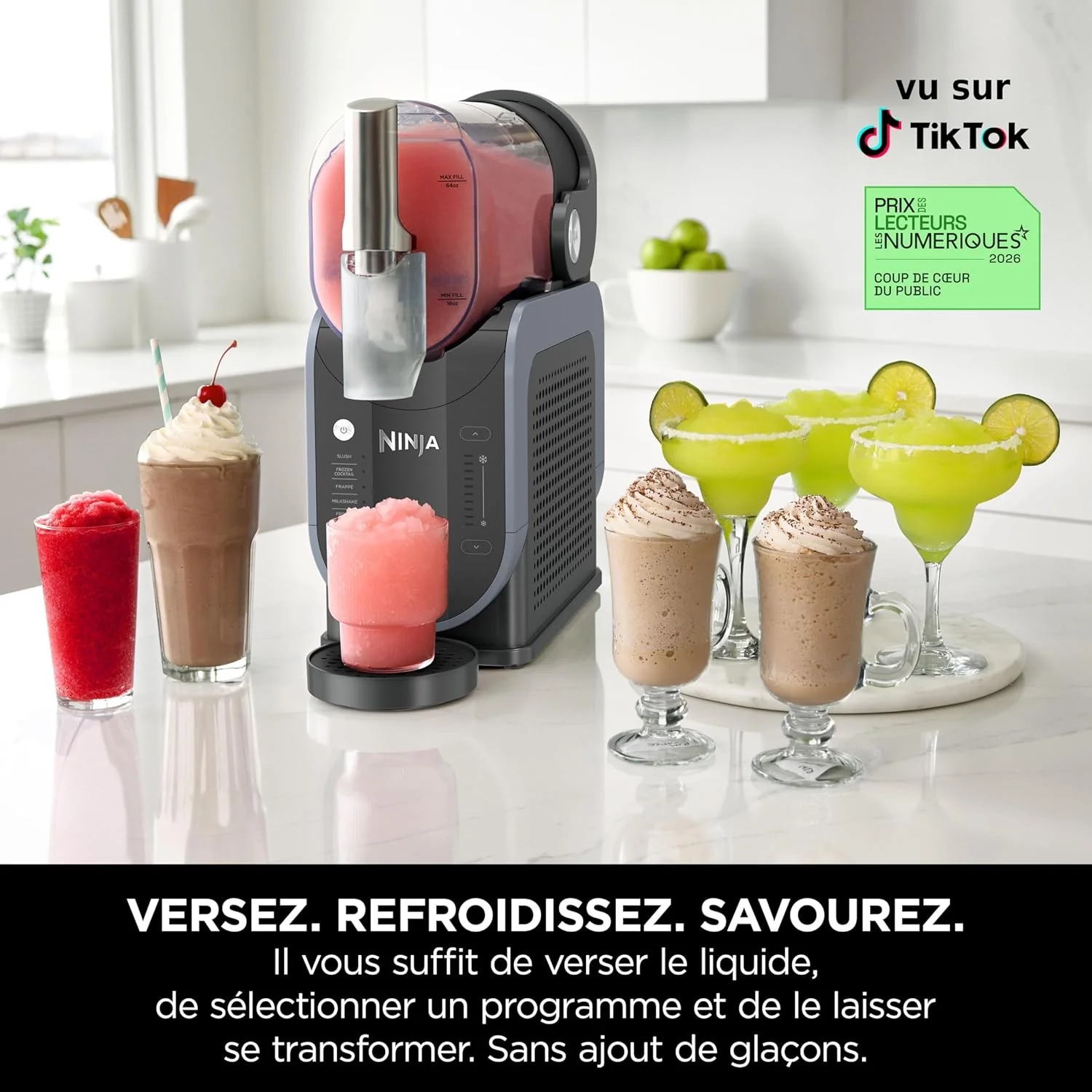 🧊 Ninja SLUSHi™ FS301EU – Machine à boissons glacées (1,9 L) – Bleu & Gris - Image 3
