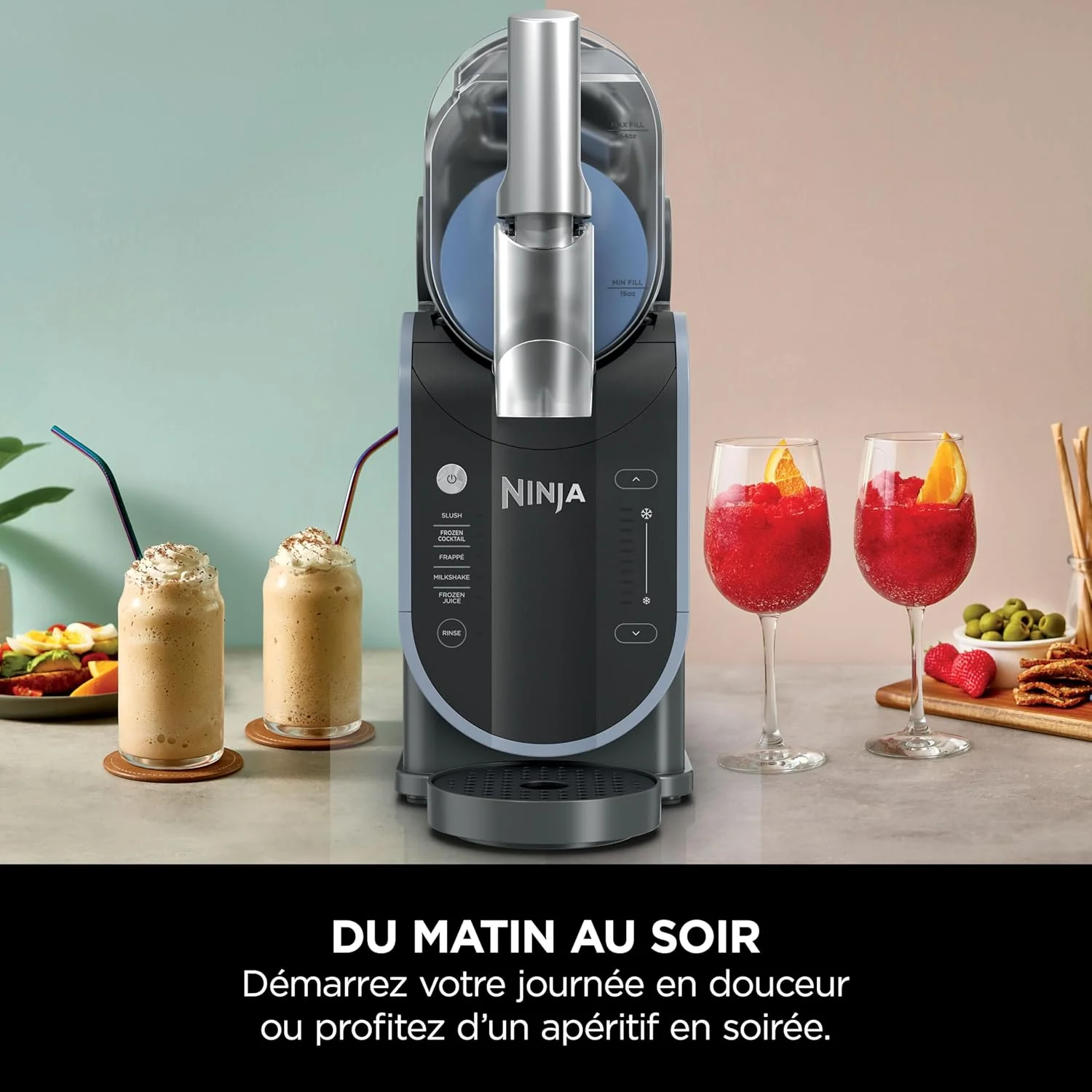 🧊 Ninja SLUSHi™ FS301EU – Machine à boissons glacées (1,9 L) – Bleu & Gris - Image 7