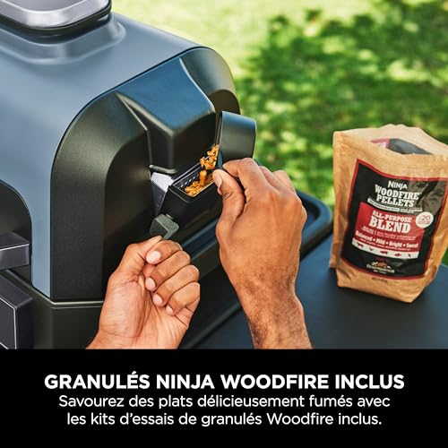 Ninja Woodfire Pro Connect XL Barbecue Électrique & Fumoir avec Contrôle d'Application, 2 Sondes, Grille, Housse, Revêtements & Brosse, Grill & Friteuse sans huile 7-en-1, Bleu & Noir OG901EUAMZ - Image 18