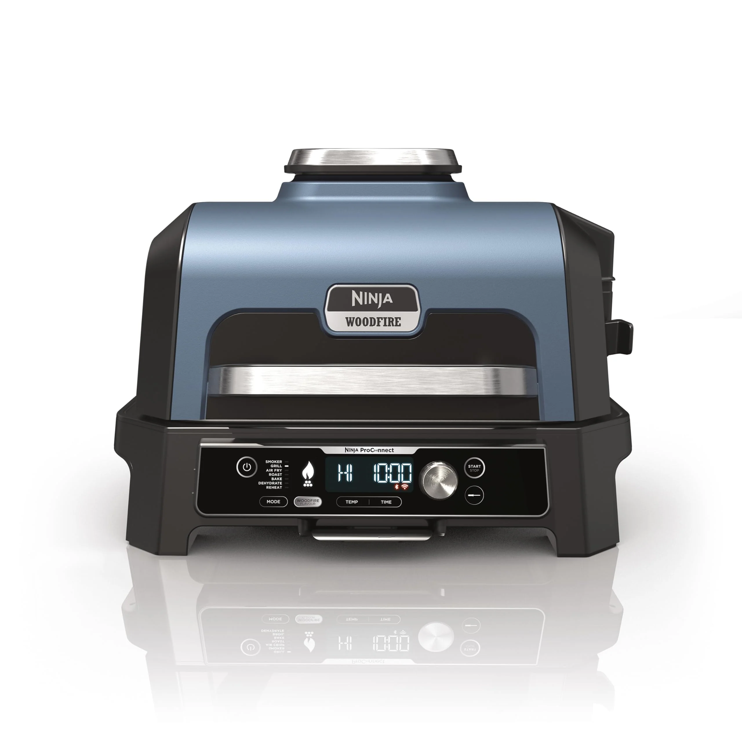 Ninja Woodfire Pro Connect XL Barbecue Électrique & Fumoir avec Contrôle d'Application, 2 Sondes, Grille, Housse, Revêtements & Brosse, Grill & Friteuse sans huile 7-en-1, Bleu & Noir OG901EUAMZ - Image 26