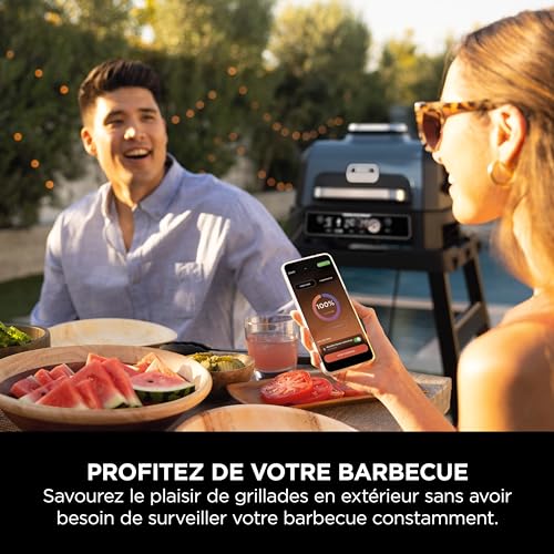 Ninja Woodfire Pro Connect XL Barbecue Électrique & Fumoir avec Contrôle d'Application, 2 Sondes, Grille, Housse, Revêtements & Brosse, Grill & Friteuse sans huile 7-en-1, Bleu & Noir OG901EUAMZ - Image 32