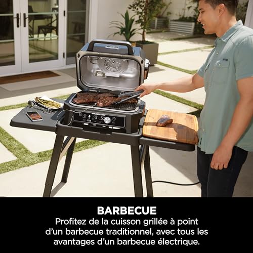 Ninja Woodfire Pro Connect XL Barbecue Électrique & Fumoir avec Contrôle d'Application, 2 Sondes, Grille, Housse, Revêtements & Brosse, Grill & Friteuse sans huile 7-en-1, Bleu & Noir OG901EUAMZ - Image 33