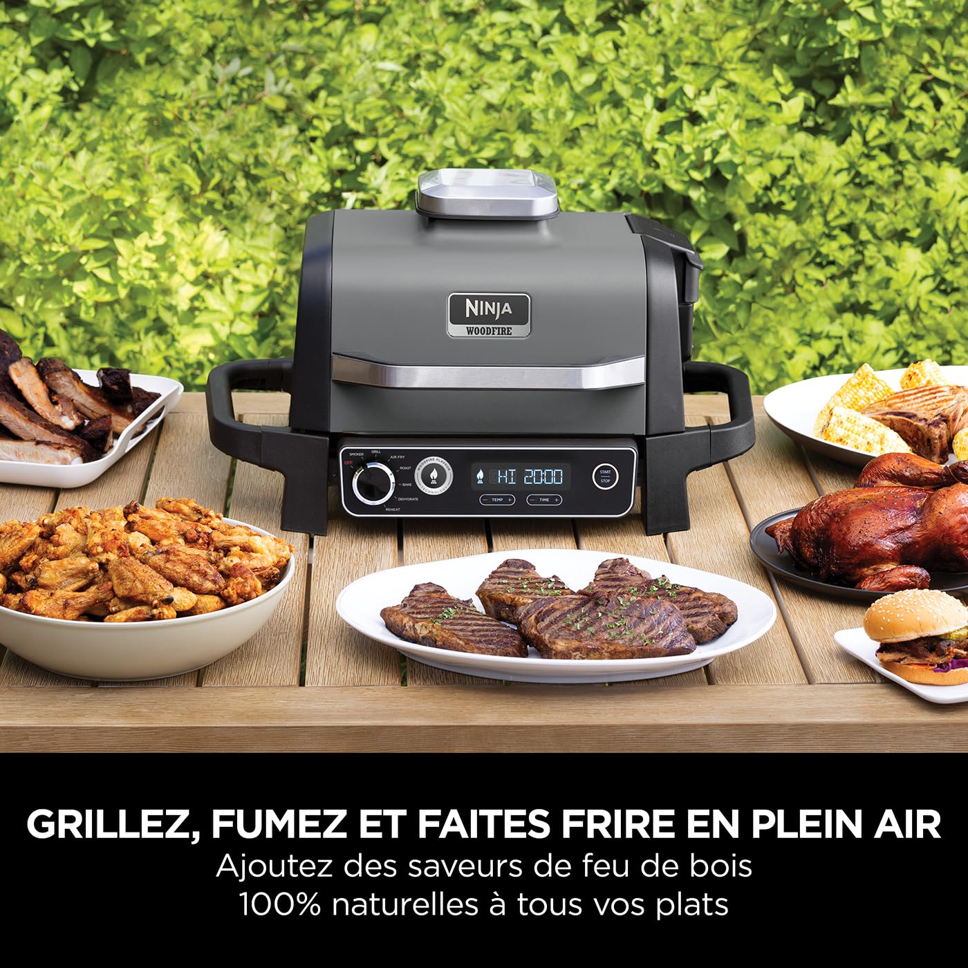 Ninja Woodfire Pro Connect XL Barbecue Électrique & Fumoir avec Contrôle d'Application, 2 Sondes, Grille, Housse, Revêtements & Brosse, Grill & Friteuse sans huile 7-en-1, Bleu & Noir OG901EUAMZ - Image 42