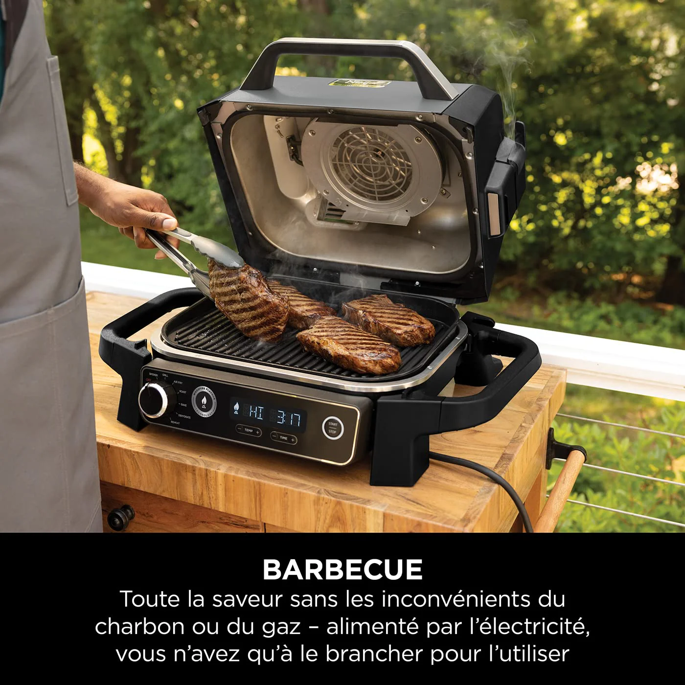 Ninja Woodfire Pro Connect XL Barbecue Électrique & Fumoir avec Contrôle d'Application, 2 Sondes, Grille, Housse, Revêtements & Brosse, Grill & Friteuse sans huile 7-en-1, Bleu & Noir OG901EUAMZ - Image 44