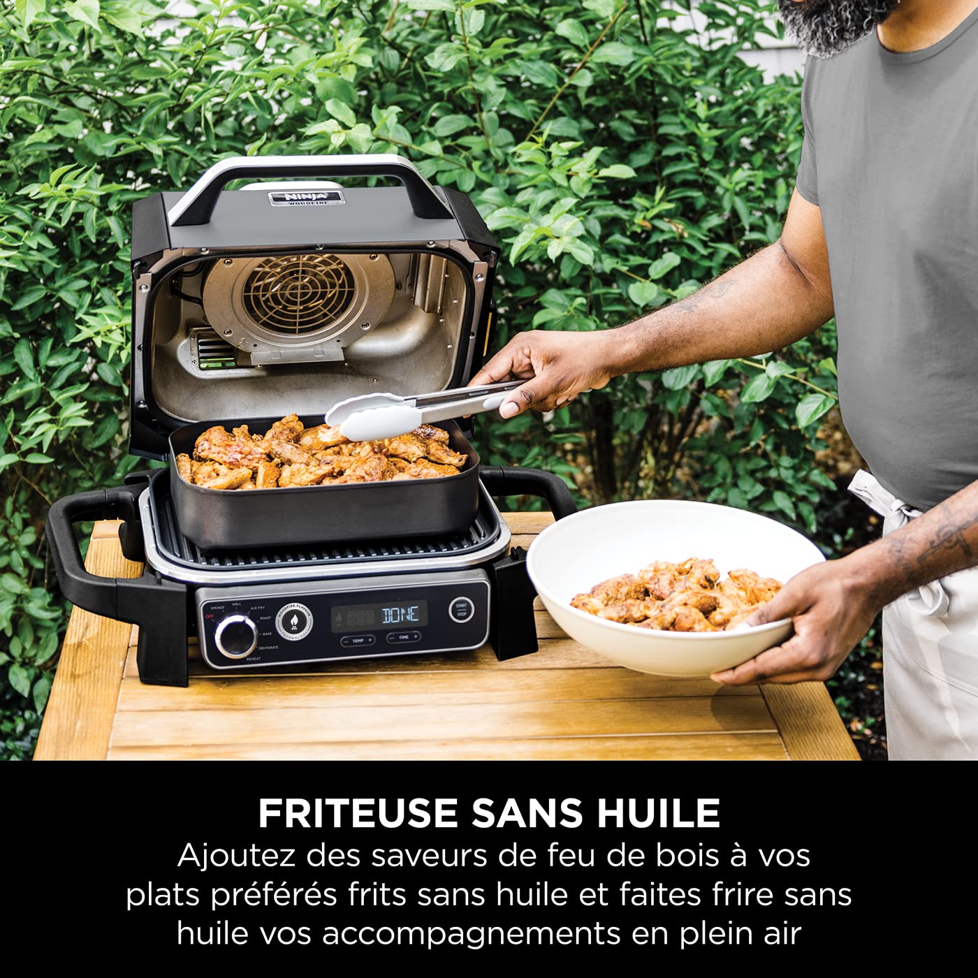 Ninja Woodfire Pro Connect XL Barbecue Électrique & Fumoir avec Contrôle d'Application, 2 Sondes, Grille, Housse, Revêtements & Brosse, Grill & Friteuse sans huile 7-en-1, Bleu & Noir OG901EUAMZ - Image 45