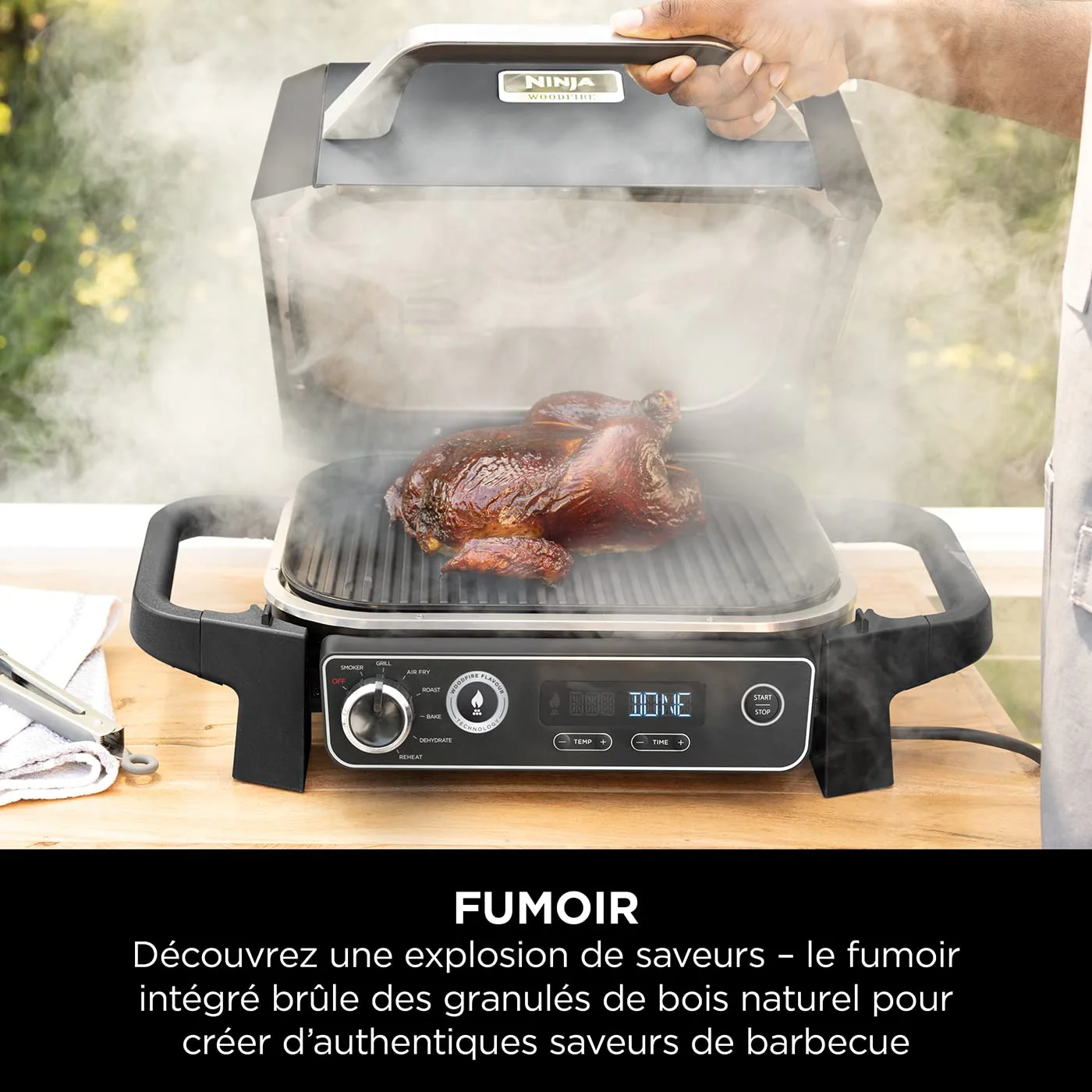 Ninja Woodfire Pro Connect XL Barbecue Électrique & Fumoir avec Contrôle d'Application, 2 Sondes, Grille, Housse, Revêtements & Brosse, Grill & Friteuse sans huile 7-en-1, Bleu & Noir OG901EUAMZ - Image 47