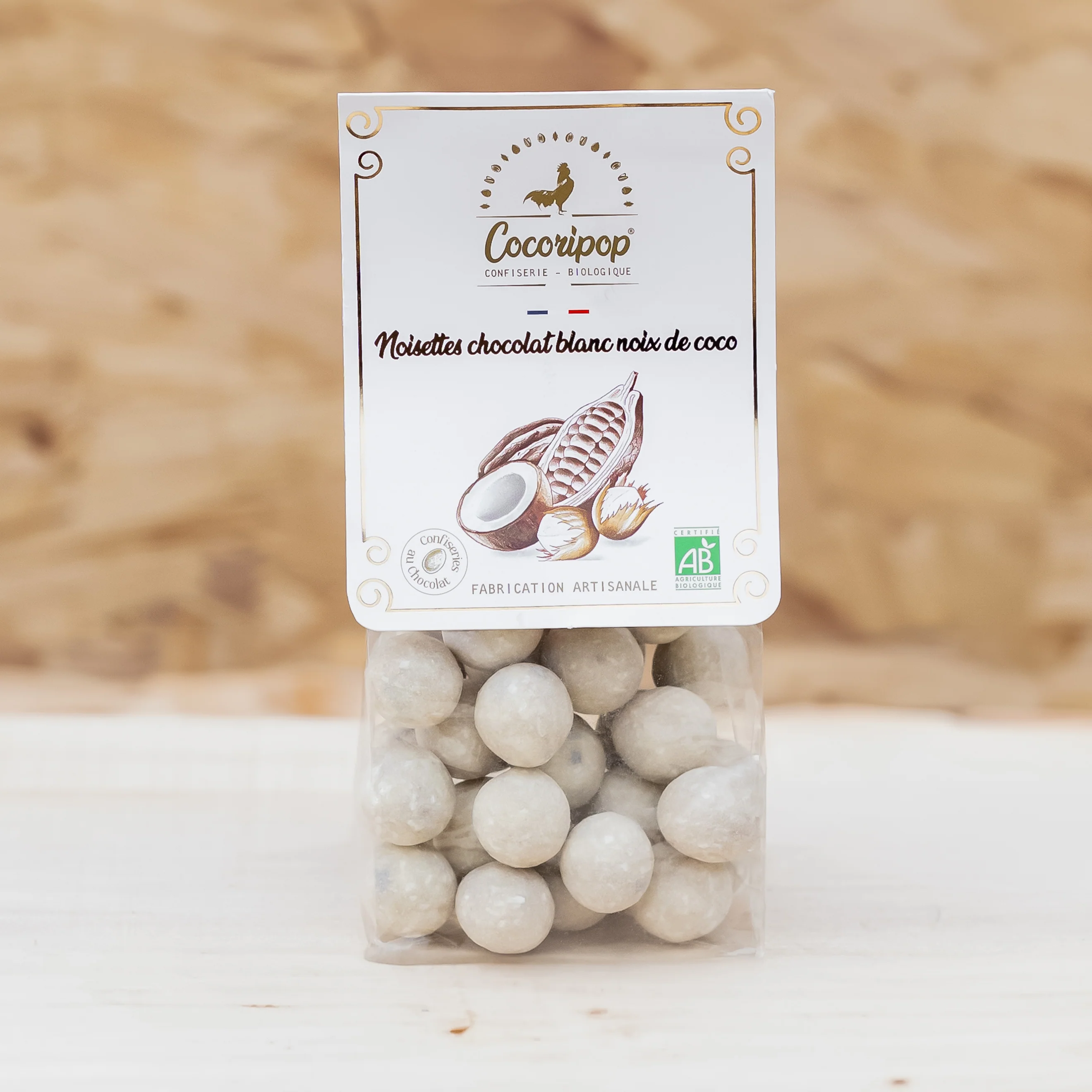 Noisettes chocolat blanc noix de coco