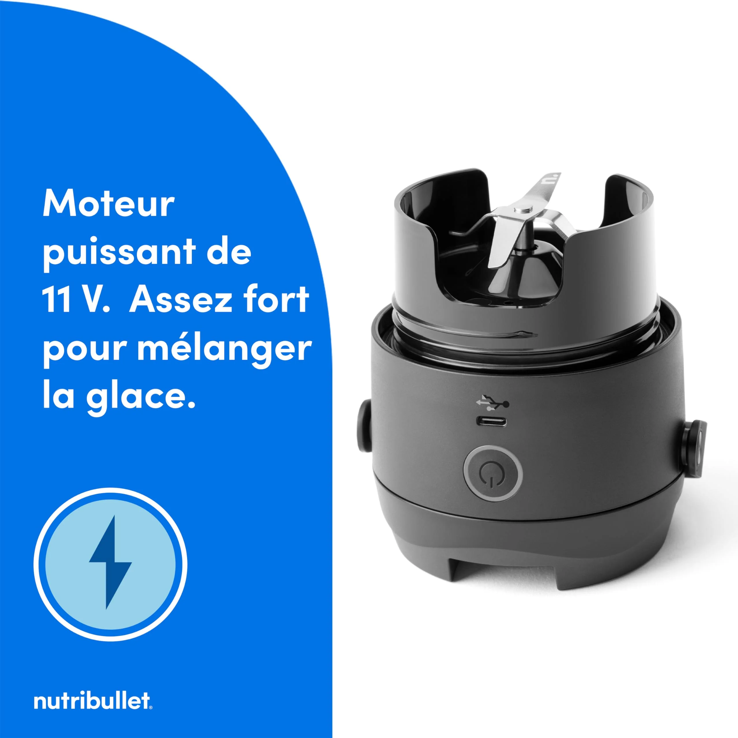 Nutribullet blender portable léger, tasse tritan sans BPA 475ml, mini blender avec lame en acier inoxydable 4 points, blender nomade, chargeur USB-C, plus de 15 cycles avant recharge NBP003B - Image 18