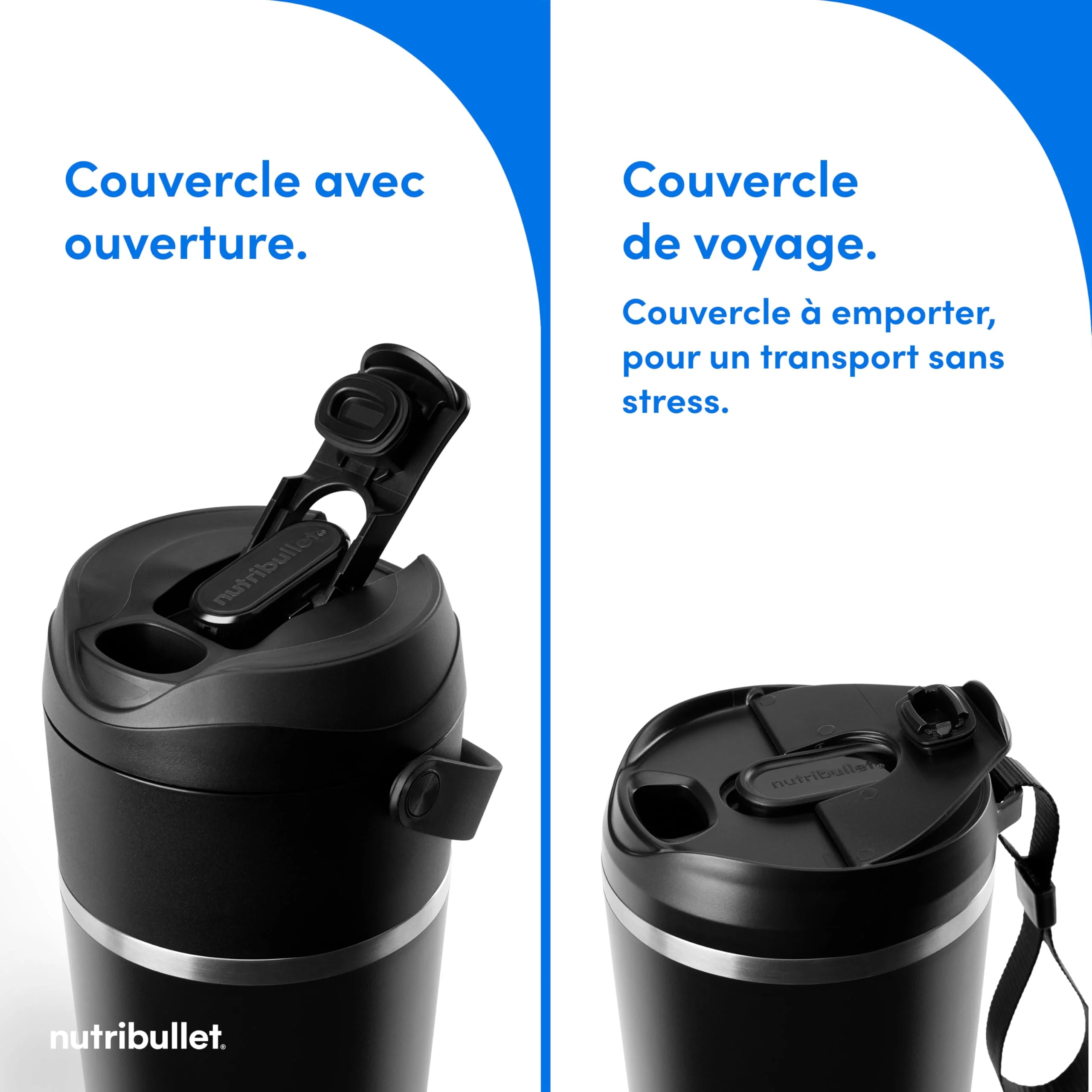 Nutribullet blender portable léger, tasse tritan sans BPA 475ml, mini blender avec lame en acier inoxydable 4 points, blender nomade, chargeur USB-C, plus de 15 cycles avant recharge NBP003B - Image 20
