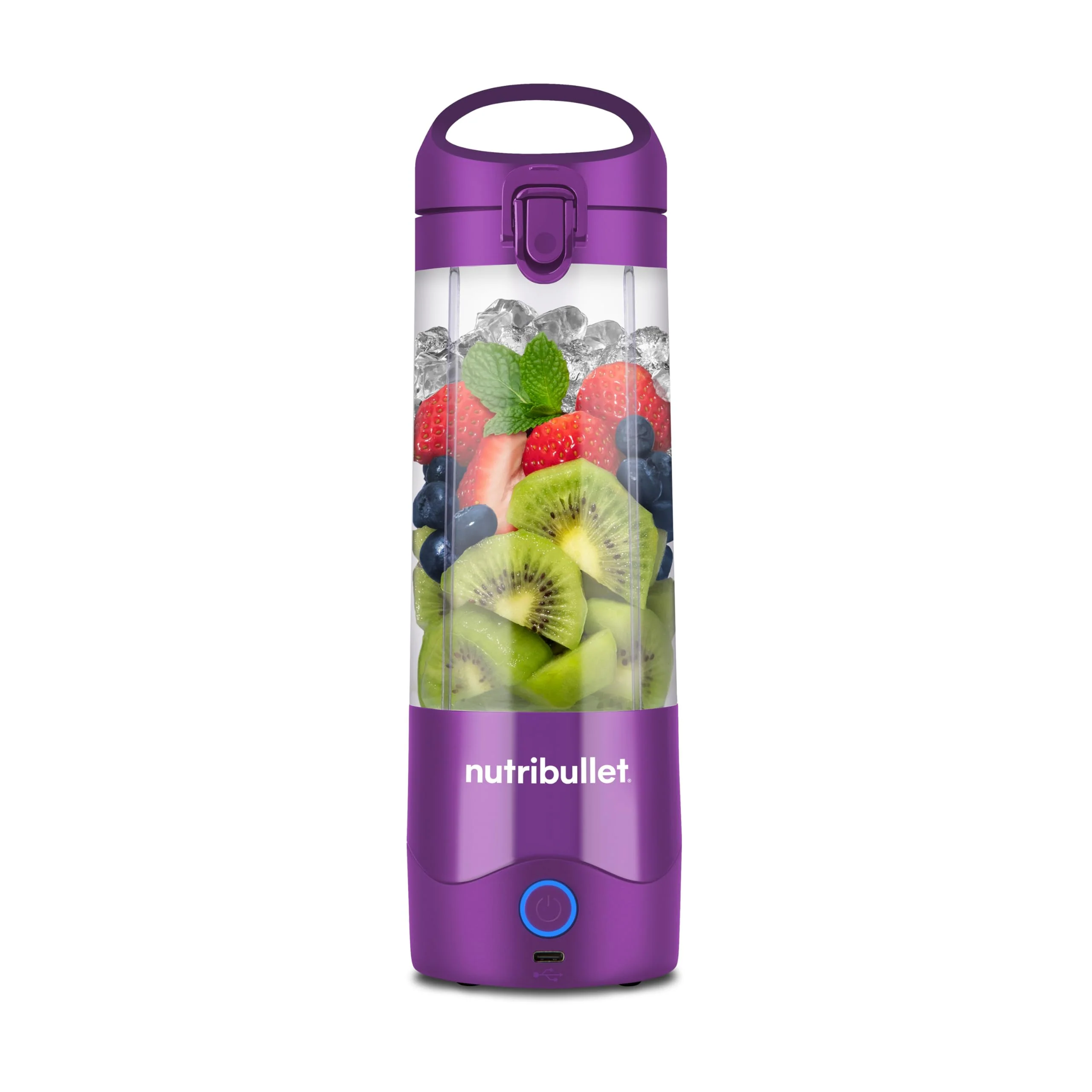 Nutribullet blender portable léger, tasse tritan sans BPA 475ml, mini blender avec lame en acier inoxydable 4 points, blender nomade, chargeur USB-C, plus de 15 cycles avant recharge NBP003B - Image 4
