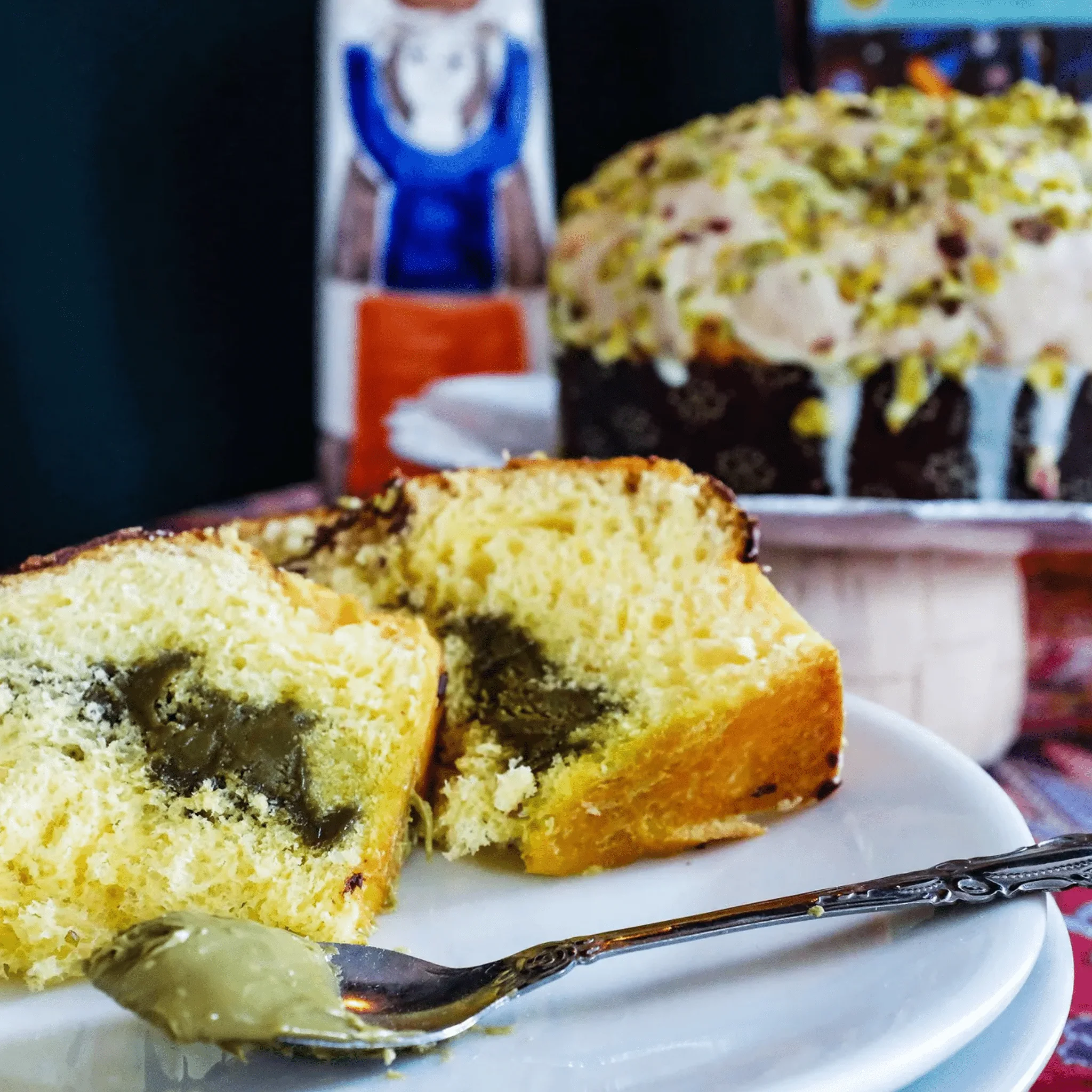 Panettone fourré à la crème de pistache - Image 3