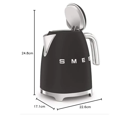 Smeg KLF03NBEU Bouilloire Électrique – 1,7 L, Filtre Antitartre, Arrêt Automatique - Image 35