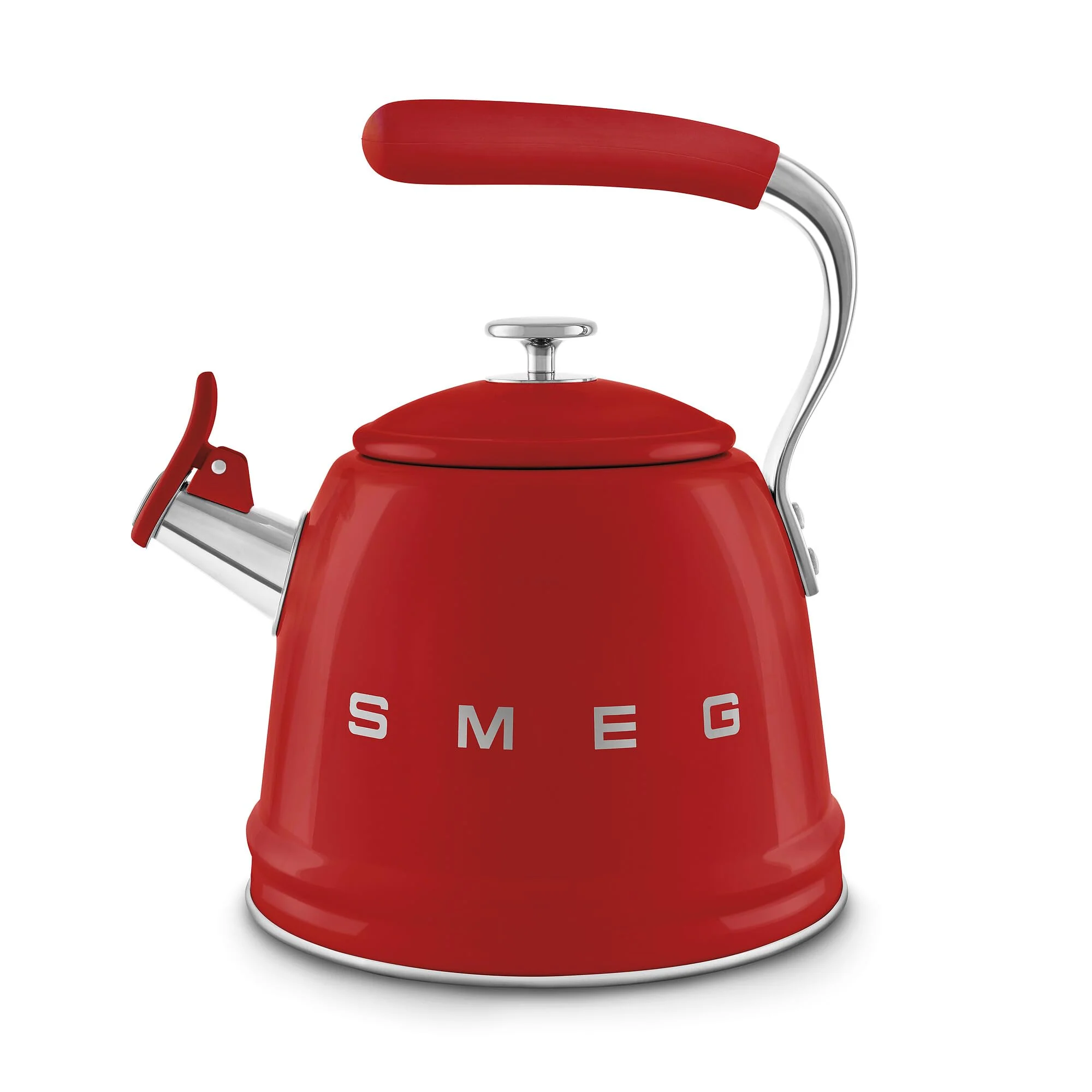 Smeg WKF Bouilloire Sifflante – 2,3 L, Acier Inoxydable & Poignée Silicone
