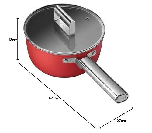Smeg Casserole 20 cm – 2,7 L, Revêtement Antiadhésif, Tous Feux & Four Jusqu’à 250°C - Image 11