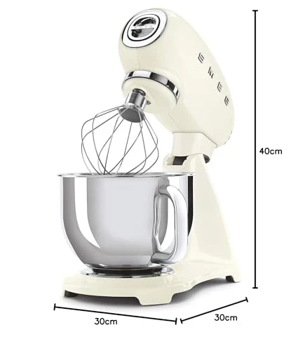 Smeg Robot Pâtissier SMF03CREU – 4,8 L, 10 Vitesses, Mouvement Planétaire & Démarrage Progressif - Image 17