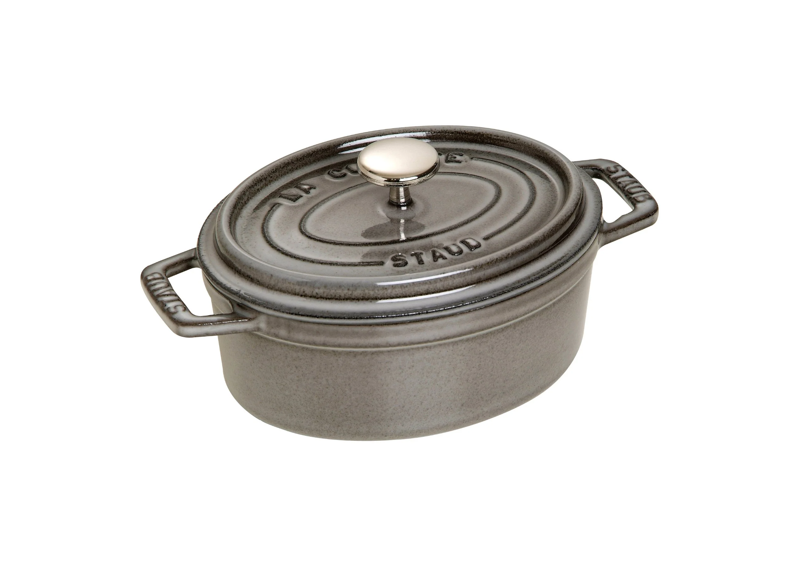 Cocotte Ovale STAUB 29 cm – Fonte Émaillée « Gris Graphite » 4,25 L - Image 2