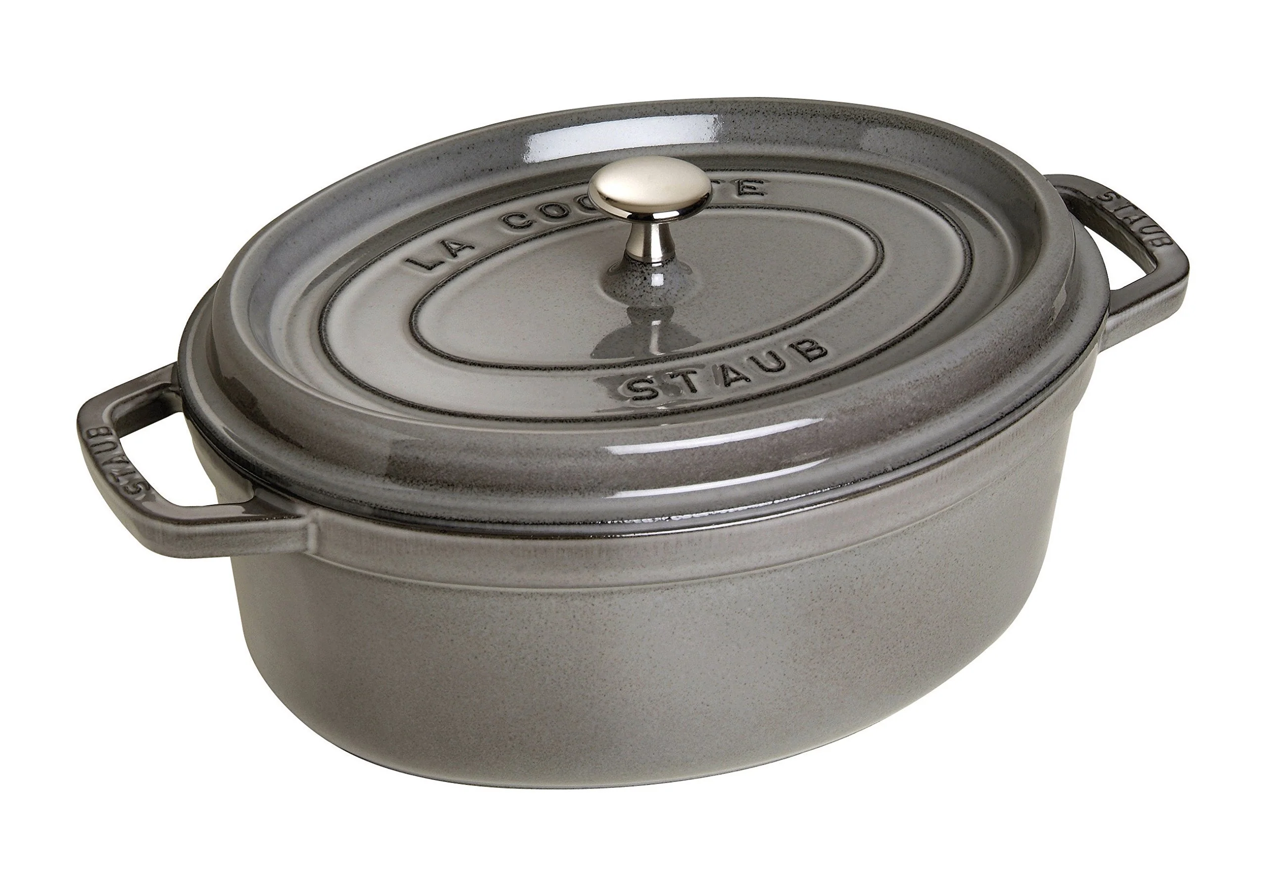 Cocotte Ovale STAUB 29 cm – Fonte Émaillée « Gris Graphite » 4,25 L - Image 6