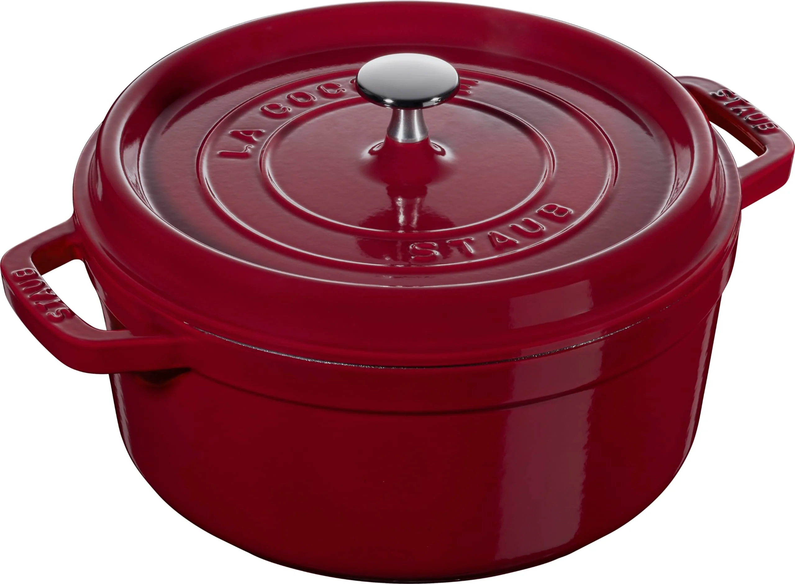 Cocotte Ronde STAUB 28 cm – Fonte Émaillée « Cerise » 6,7 L - Image 48