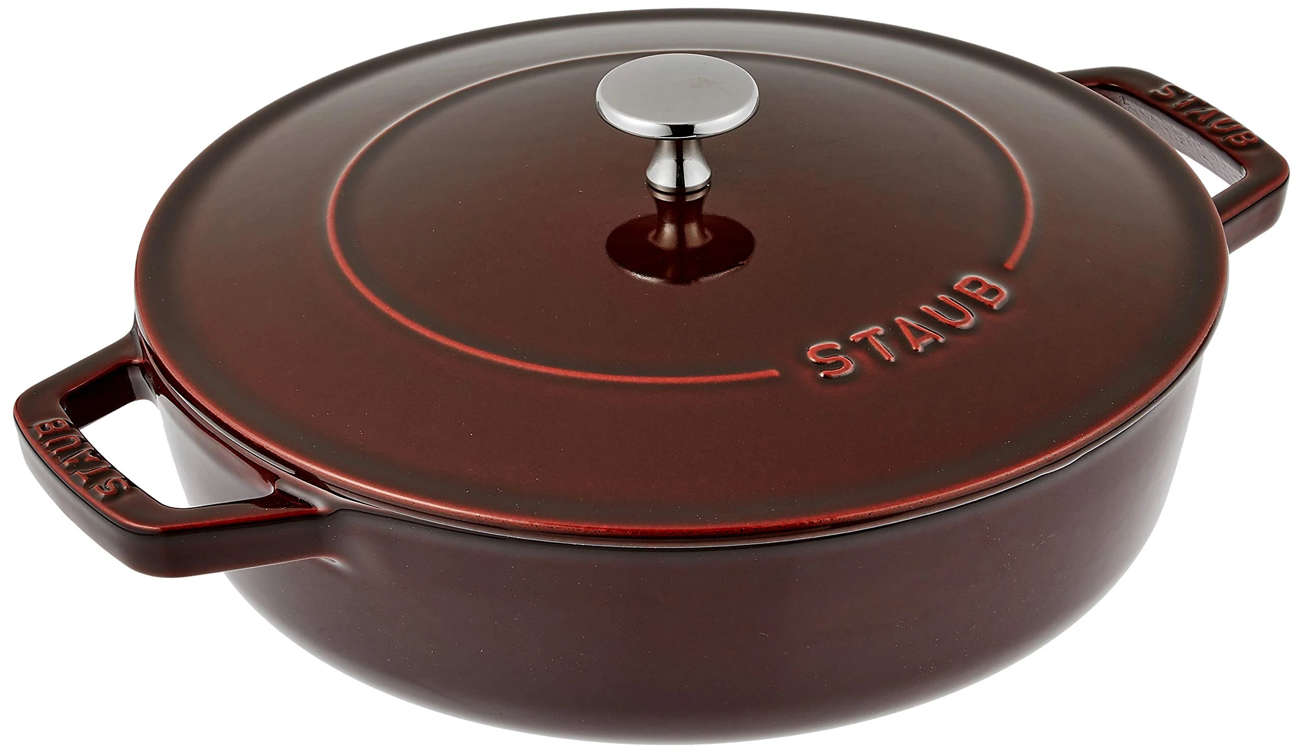 Sauteuse STAUB Chistera 28 cm – Fonte Émaillée « Cerise » 3,7 L - Image 10