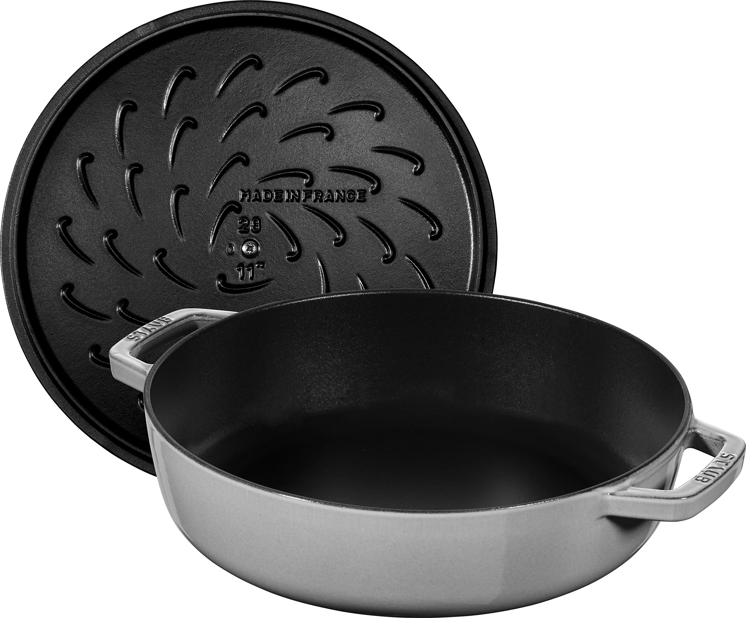 Sauteuse STAUB Chistera 28 cm – Fonte Émaillée « Cerise » 3,7 L - Image 14