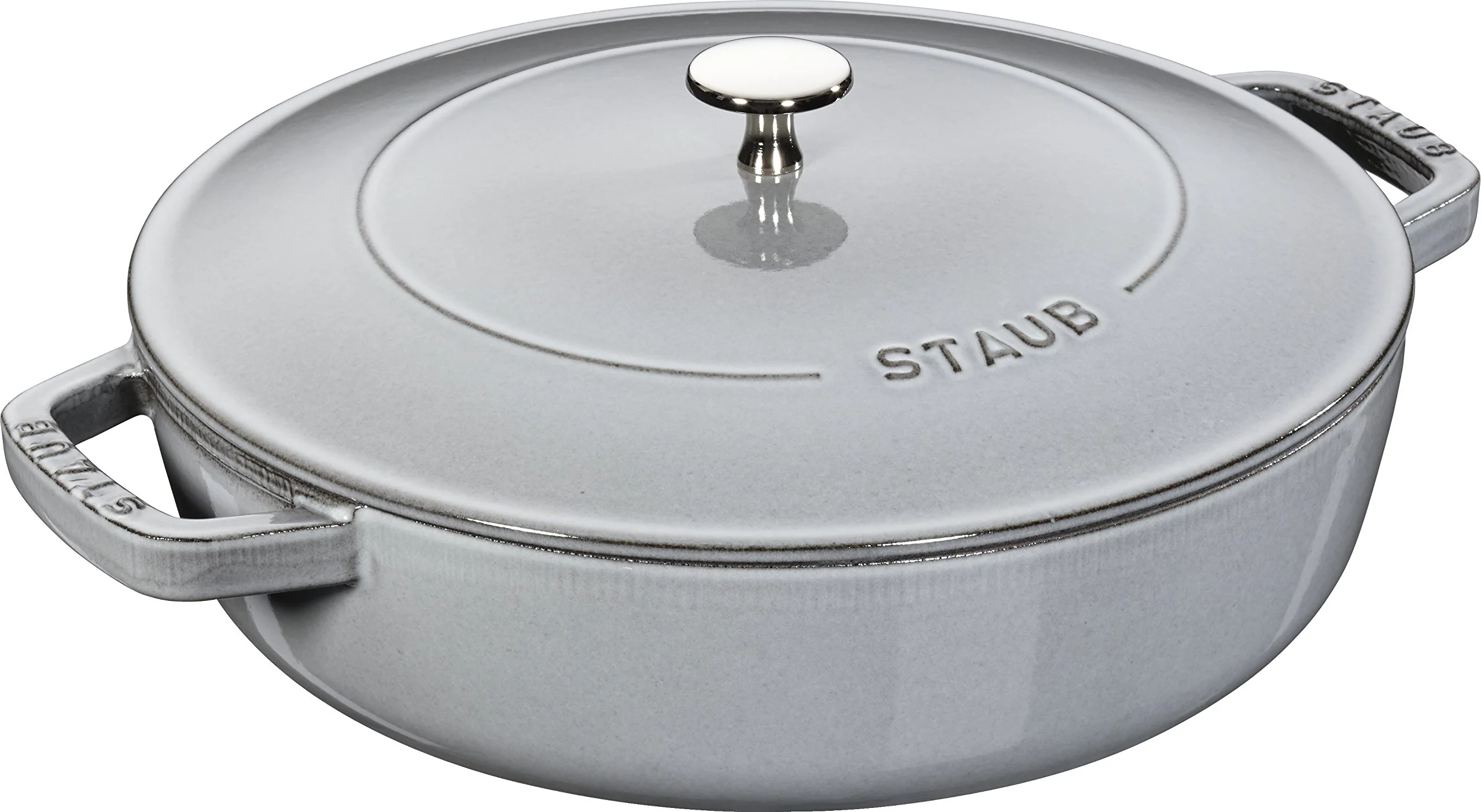 Sauteuse STAUB Chistera 28 cm – Fonte Émaillée « Cerise » 3,7 L - Image 3
