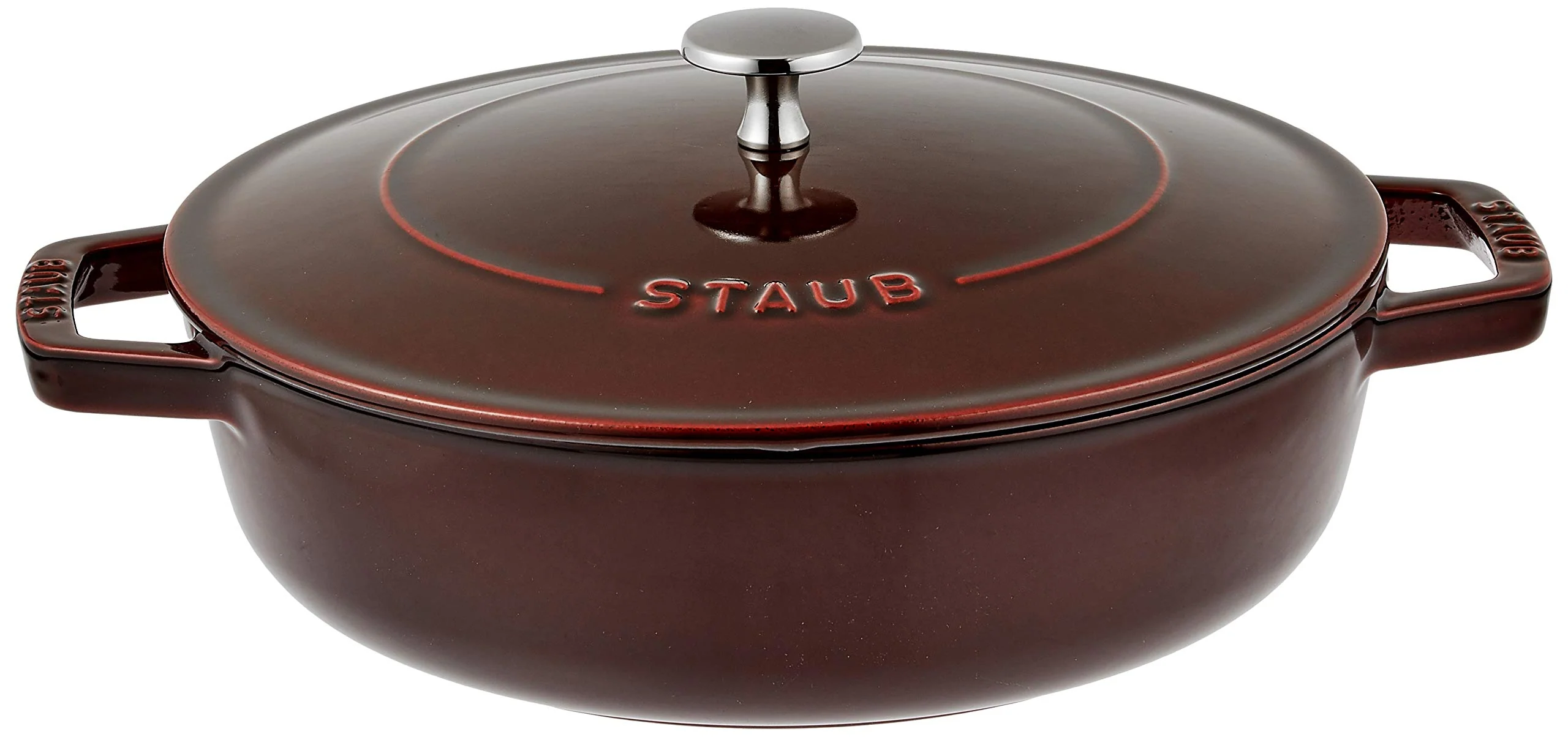 Sauteuse STAUB Chistera 28 cm – Fonte Émaillée « Cerise » 3,7 L - Image 43