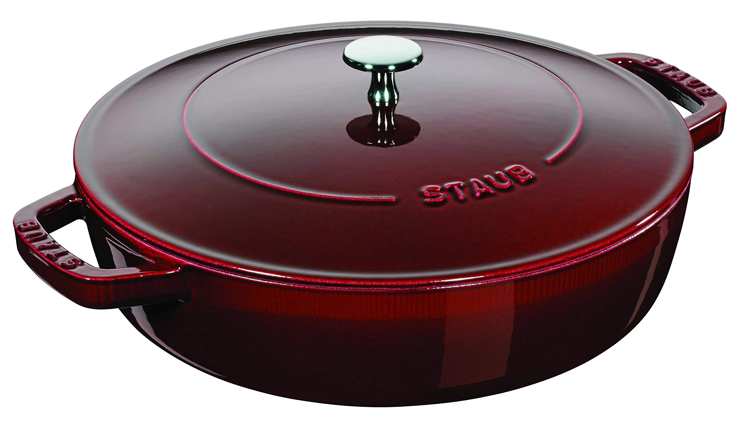 Sauteuse STAUB Chistera 28 cm – Fonte Émaillée « Cerise » 3,7 L - Image 9
