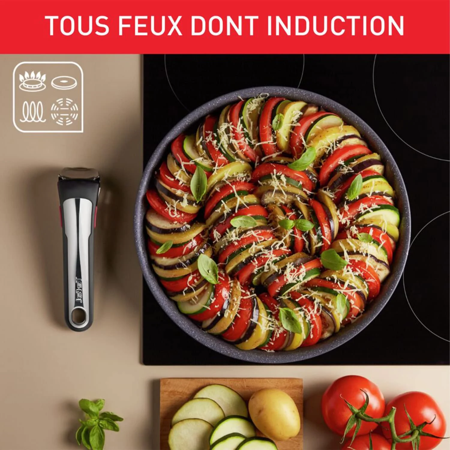Lot de 3 Casseroles Tefal Ingenio Natural On 16 / 18 / 20 cm + Poignée Amovible - Image 22