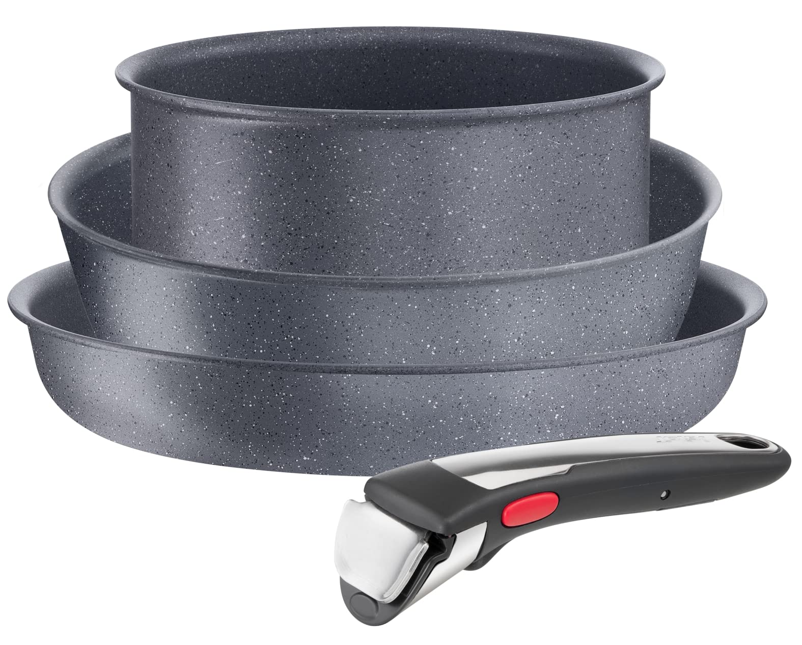Lot de 3 Casseroles Tefal Ingenio Natural On 16 / 18 / 20 cm + Poignée Amovible - Image 3
