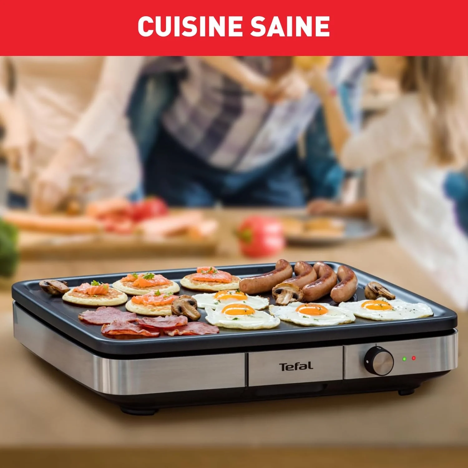 Tefal Plancha Electrique Maxi Plancha XXL 10/12 Personnes Plancha Intérieur Et Extérieur Inox CB690D12 - Image 6