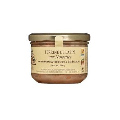Terrine de lapin aux noisettes - 200g