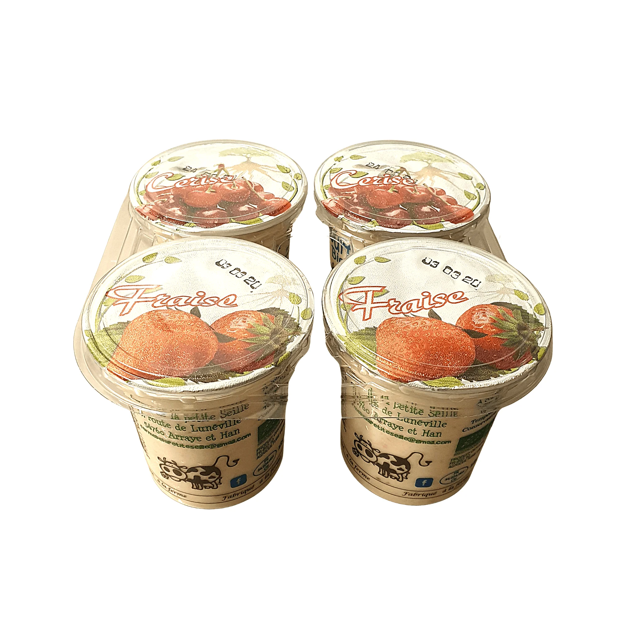 đYaourts aux Fruits Rouges BIO â Lot de 4