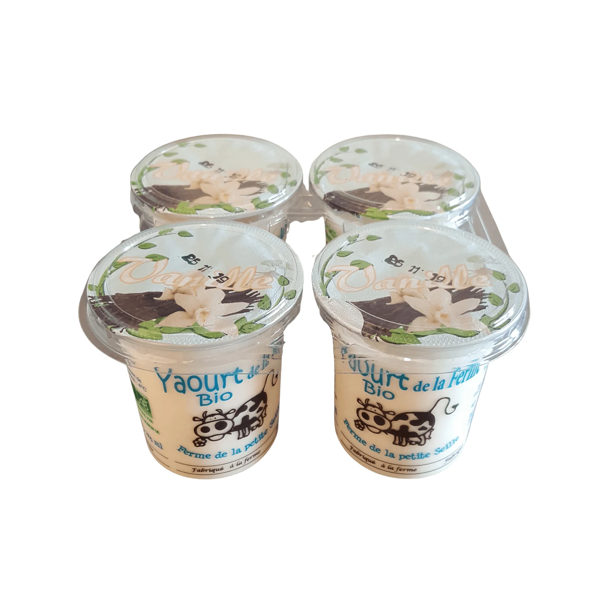 🍦 Yaourts Vanille BIO – Lot de 4